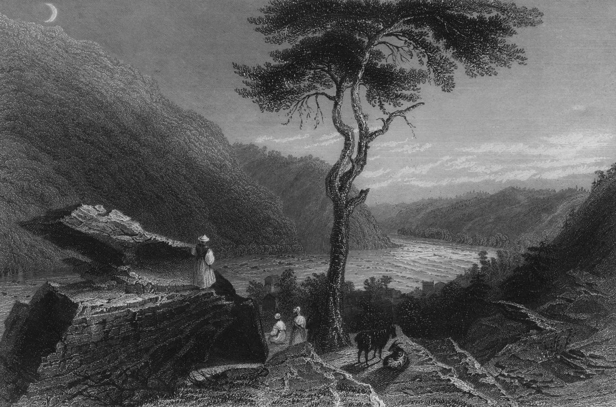 The Valley of the Shenandoah, Jefferson Rockista, 1838 tekijältä William Henry Bartlett