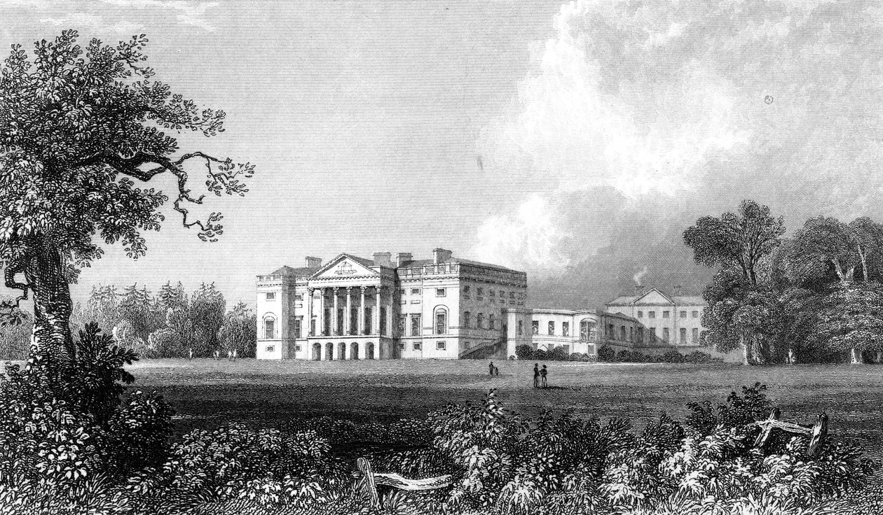 Thorndon Hall, Essex, kaiverrus Henry Adland, 1831 tekijältä William Henry Bartlett