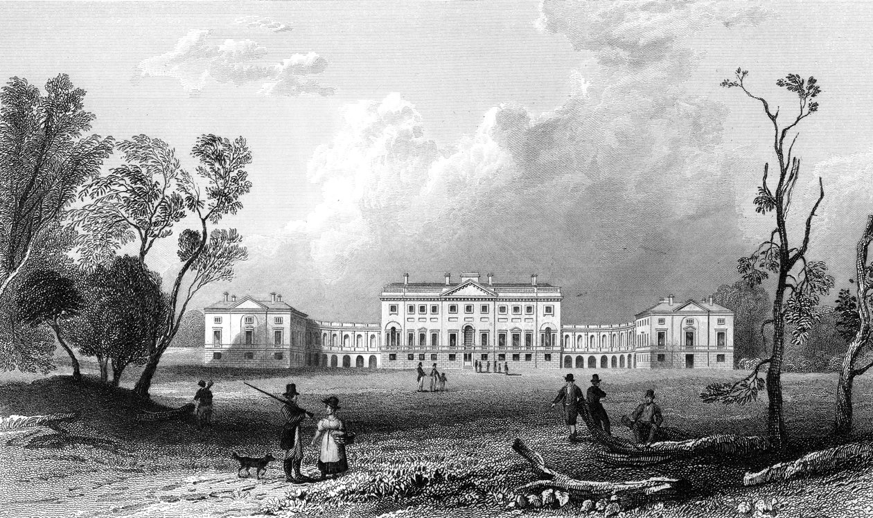 Thorndon Hall, Essex, kaiverrus Henry Adland, 1832 tekijältä William Henry Bartlett