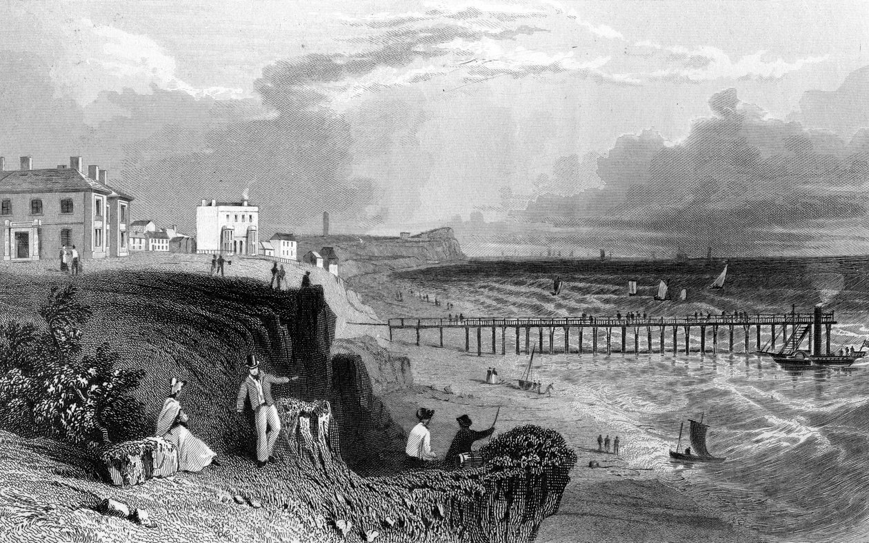 Walton on the Naze, Essex, kaiverrus William Tombleson, 1832 tekijältä William Henry Bartlett