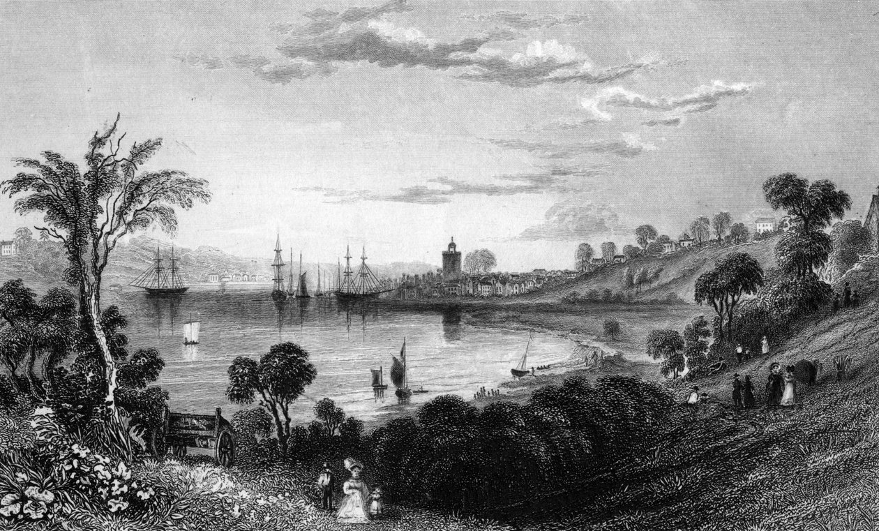 Wivenhoe, Essex, kaiverrus John Rogers, 1832 tekijältä William Henry Bartlett