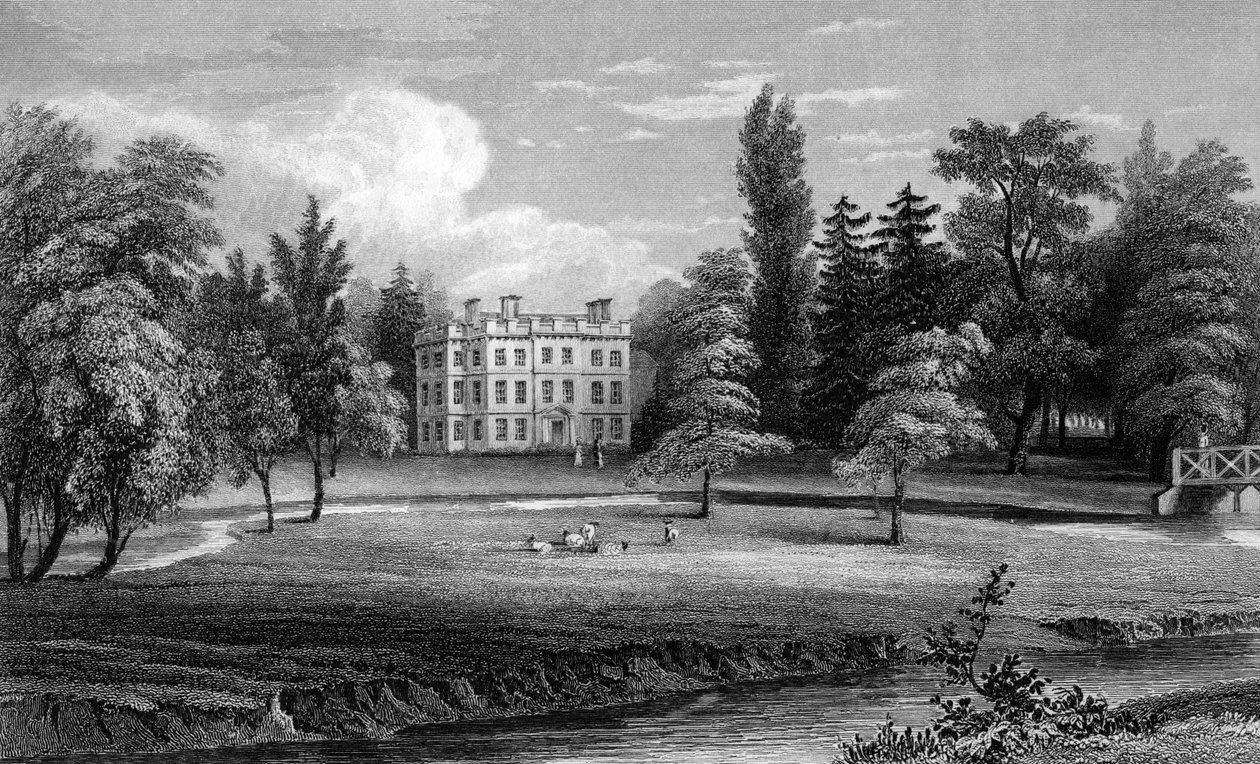 Writtle Lodge, Essex, kaiverrus William Tombleson, 1832 tekijältä William Henry Bartlett