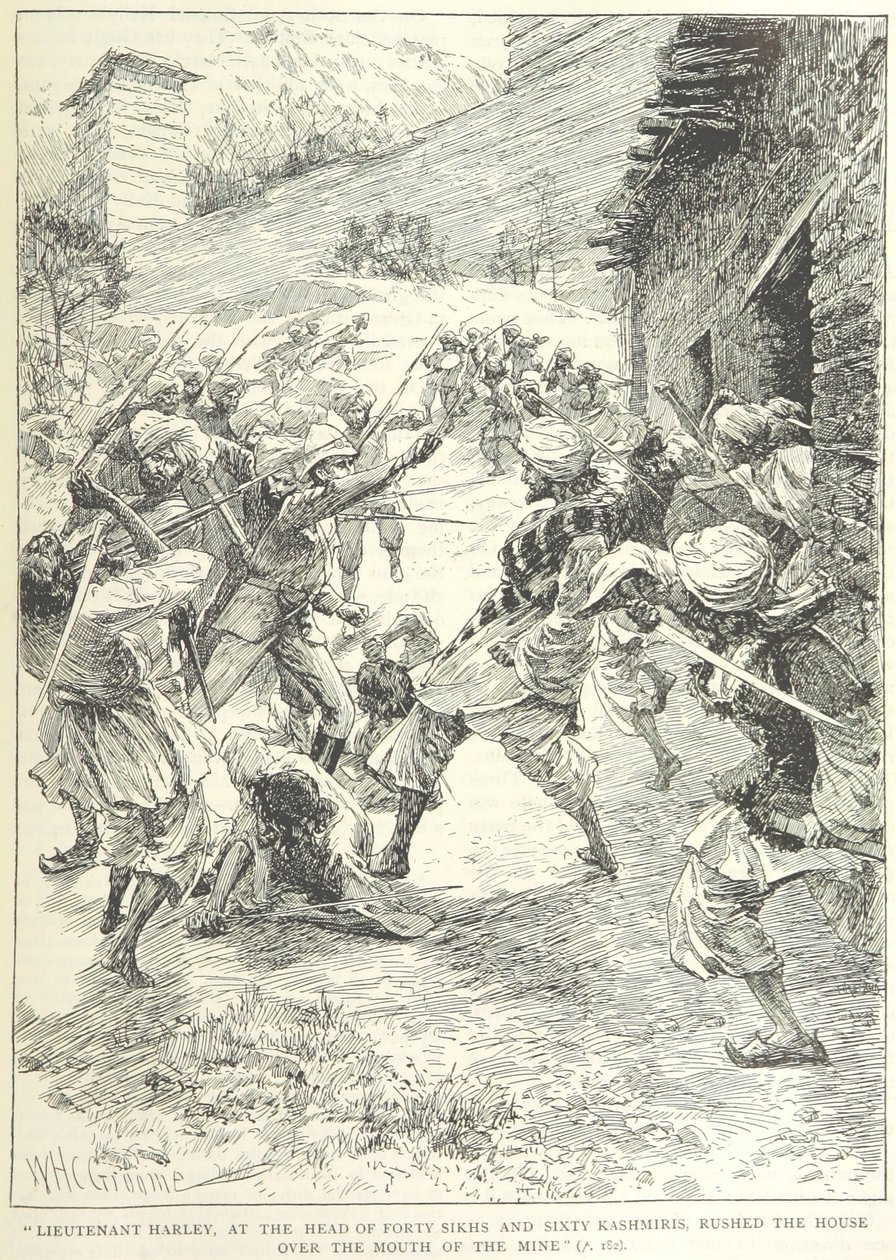 Hyökkäys kaivokseen Chitralissa tekijältä William Henry Charles Groome
