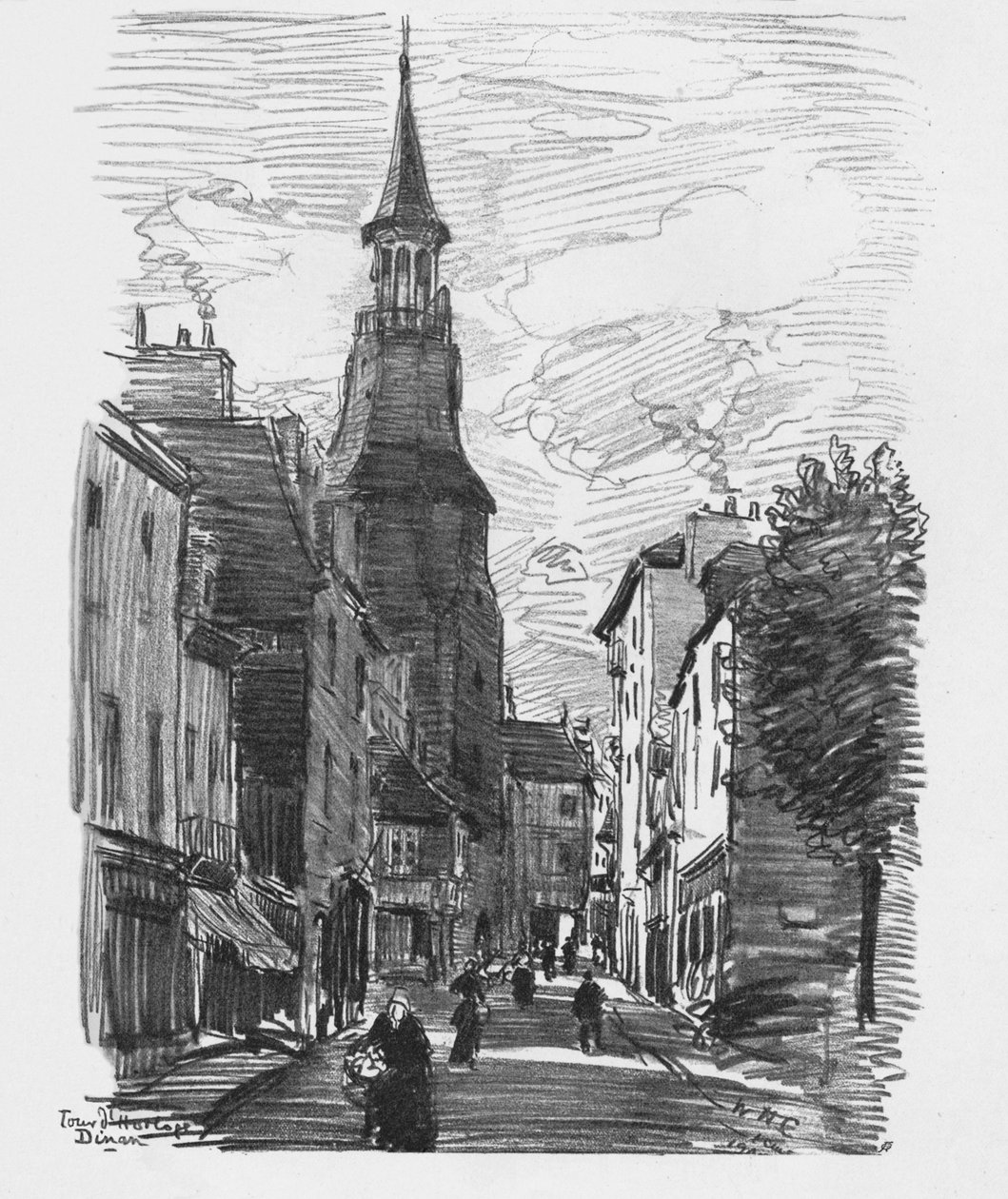 Kellotorni, Dinan, n. 1907 tekijältä William Henry Charlton