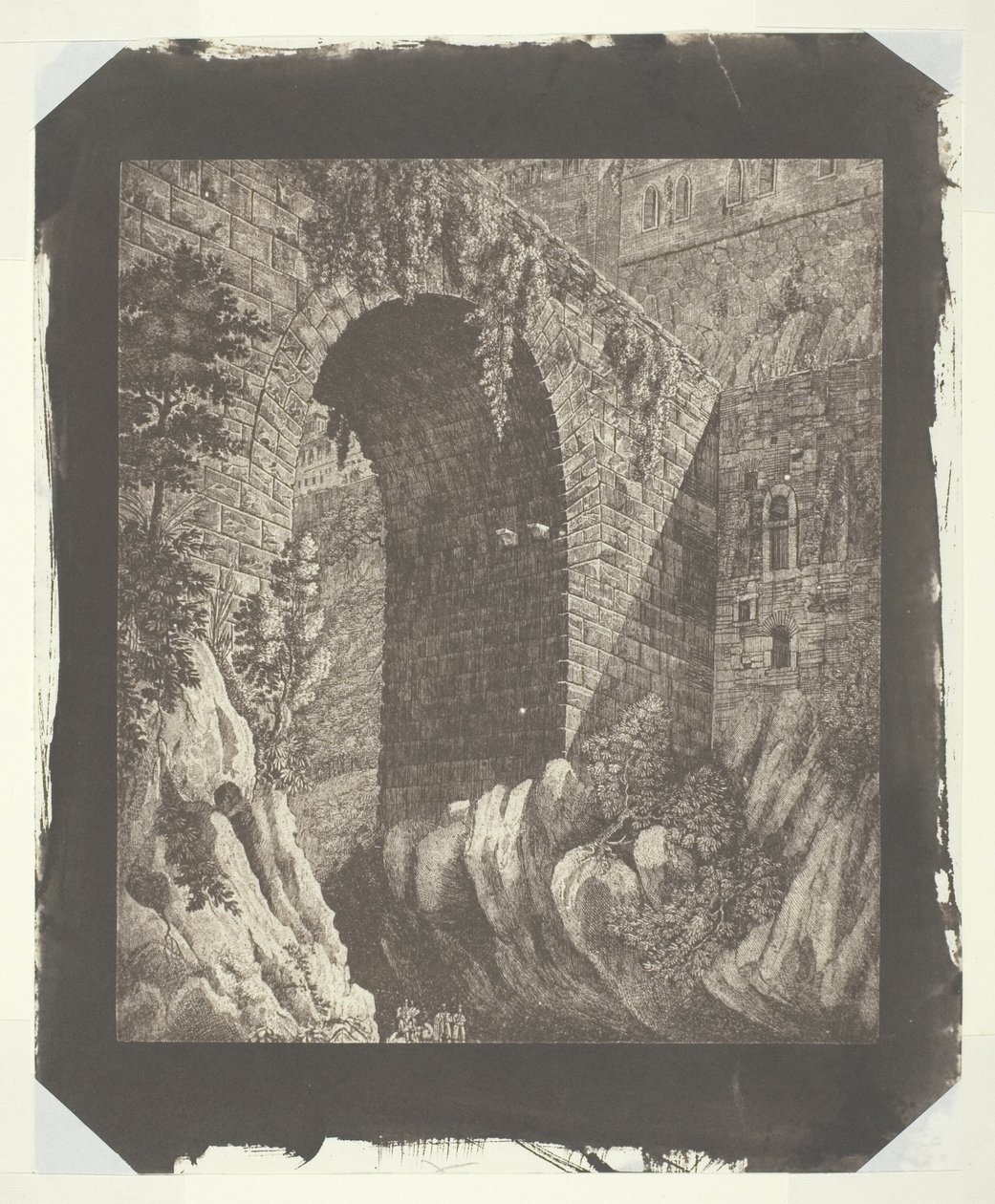 Kopio suuresta italialaisesta vedosta, pienennetty kamerassa tekijältä William Henry Fox Talbot