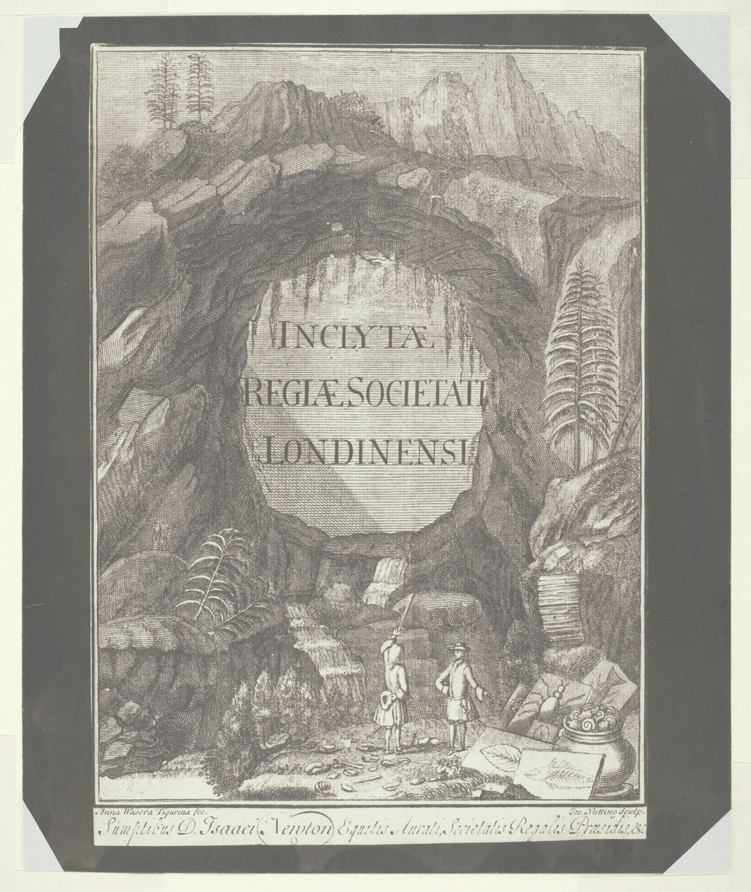 Kopio otsikkosivusta "Enclosed to the Royal Society of London" tekijältä William Henry Fox Talbot