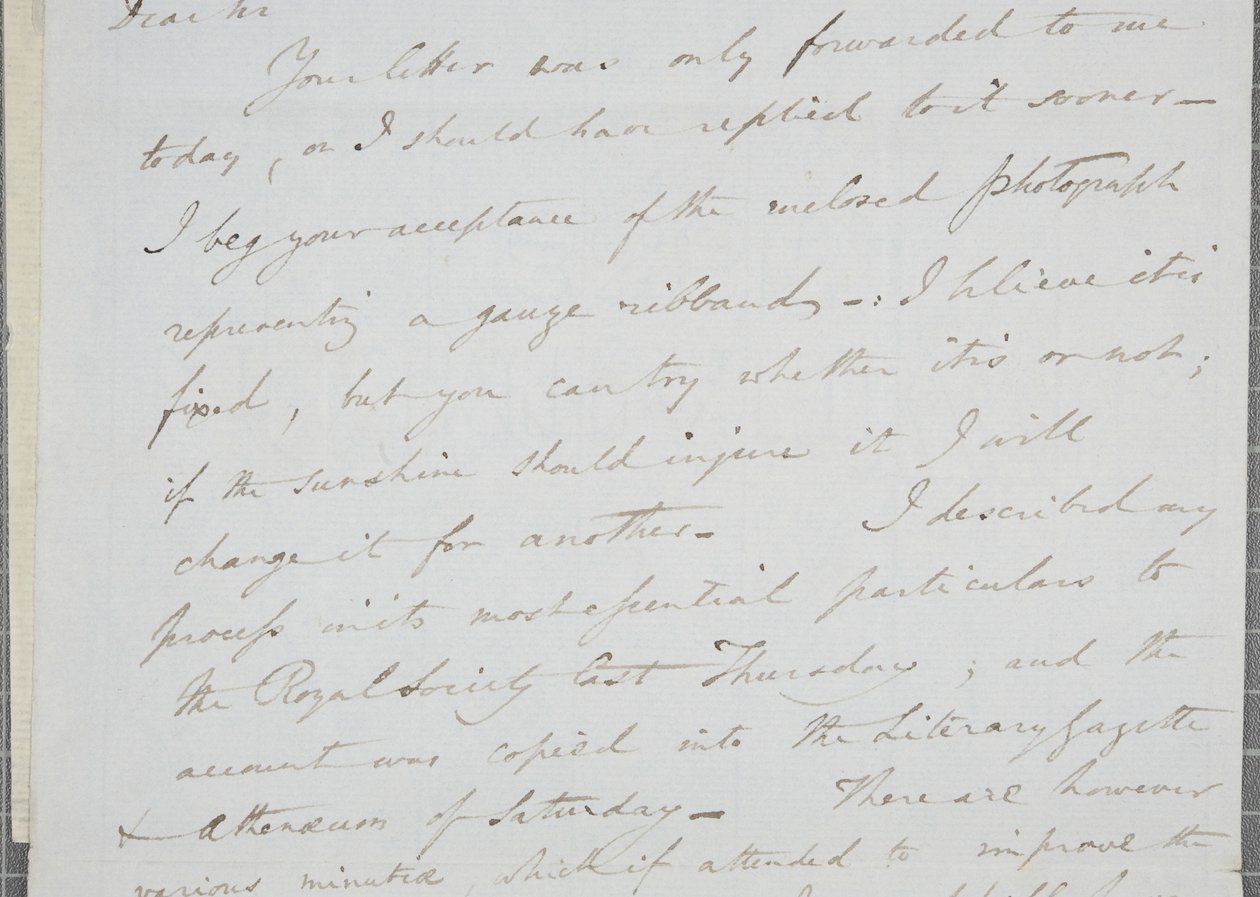 William Henry Fox Talbotin allekirjoitettu kirje James David Forbesille, 1839 tekijältä William Henry Fox Talbot