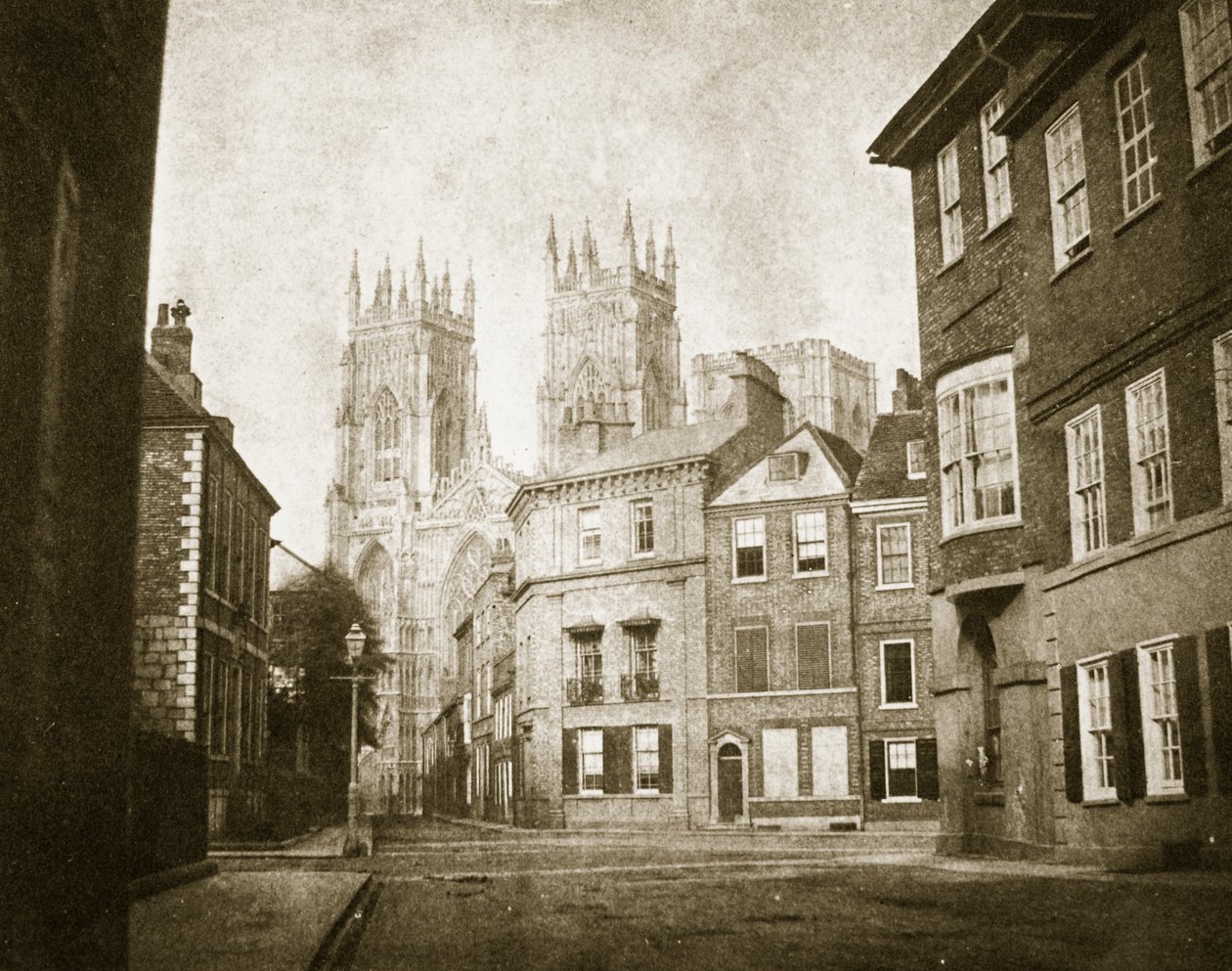 West Front, York Minster, Lendall Streetiltä, 1845 tekijältä William Henry Fox Talbot