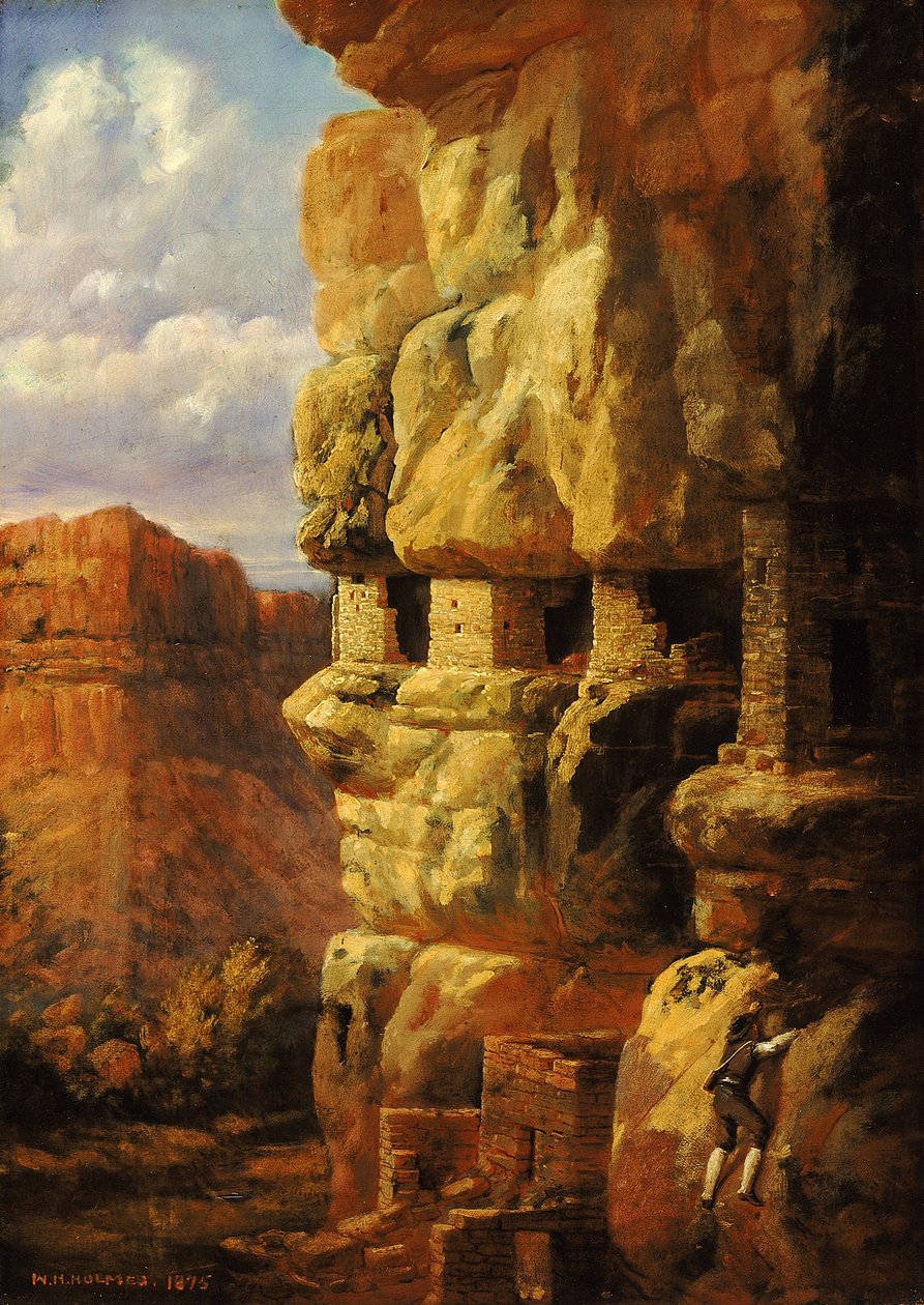 Cliff Houses Rio Mancosilla, Coloradossa, 1875. tekijältä William Henry Holmes