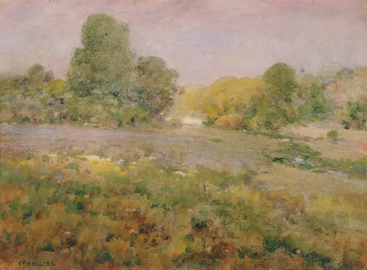Moniväristen heinien pelto loppukesällä (Virginia Hillsissä) tekijältä William Henry Holmes
