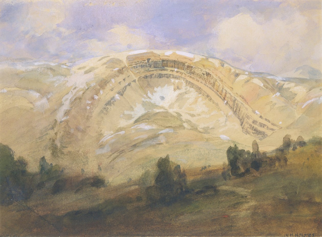 Taitetut kerrostumat, suuri geologinen kaari, Colorado tekijältä William Henry Holmes