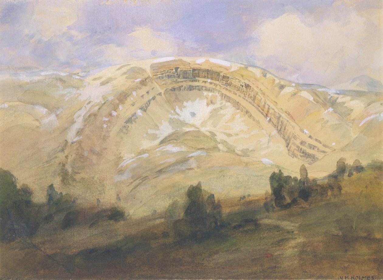 Folded Strata, Great Geological Arch, Colorado, 1874. tekijältä William Henry Holmes