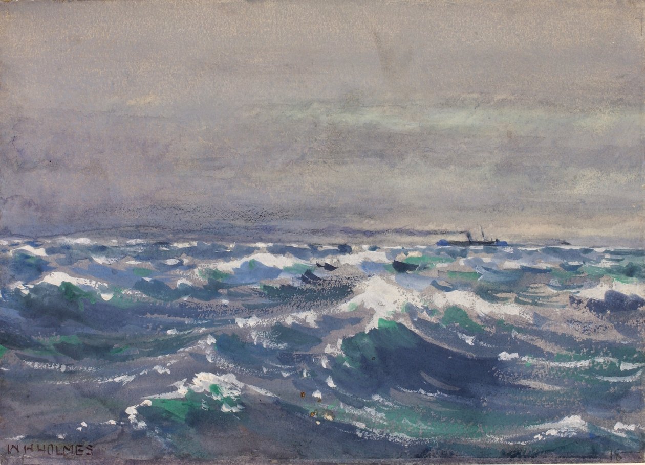 Höyrylaiva Bremenillä, Nova Scotian edustalla, 1880. tekijältä William Henry Holmes