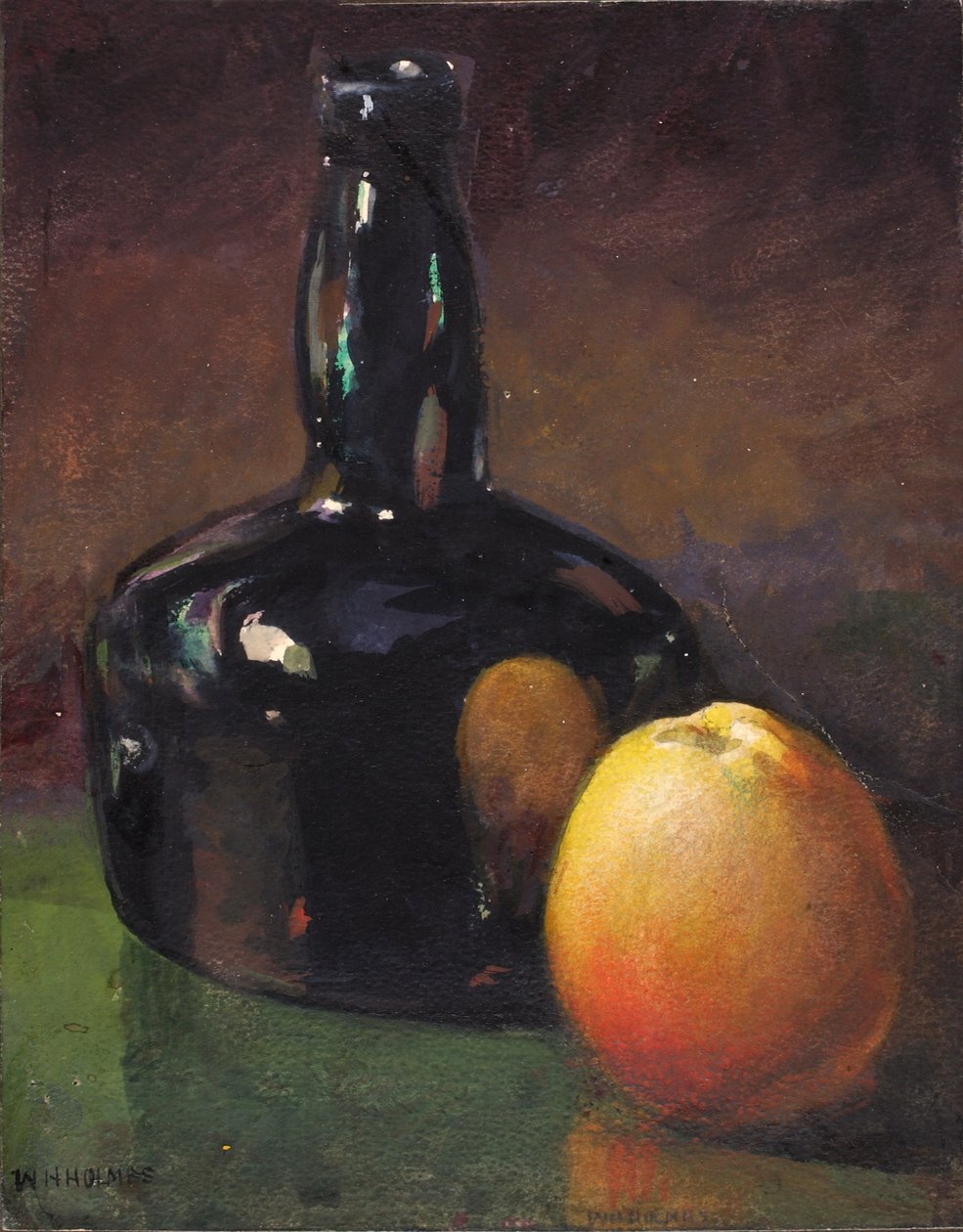 Still Life-omenat ja pullo tekijältä William Henry Holmes