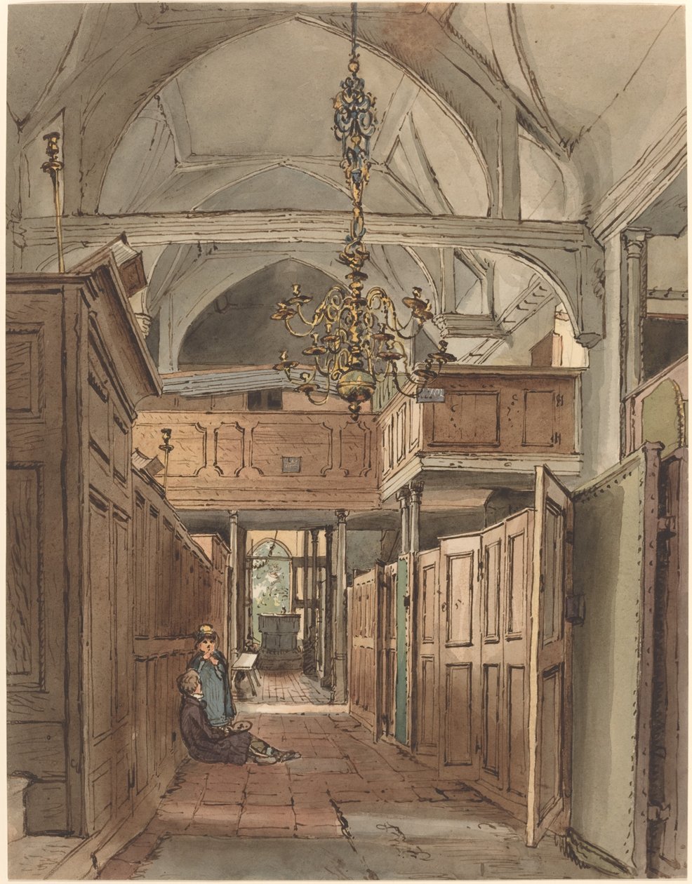 Busheyn kirkon sisätilat tekijältä William Henry Hunt