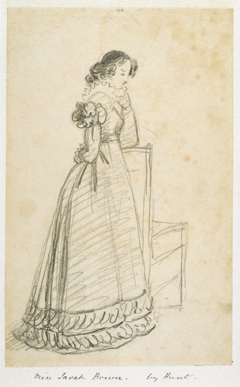 Neiti Sarah Bown, myöhemmin Sir Joseph Paxtonin vaimo (kynä paperilla) tekijältä William Henry Hunt