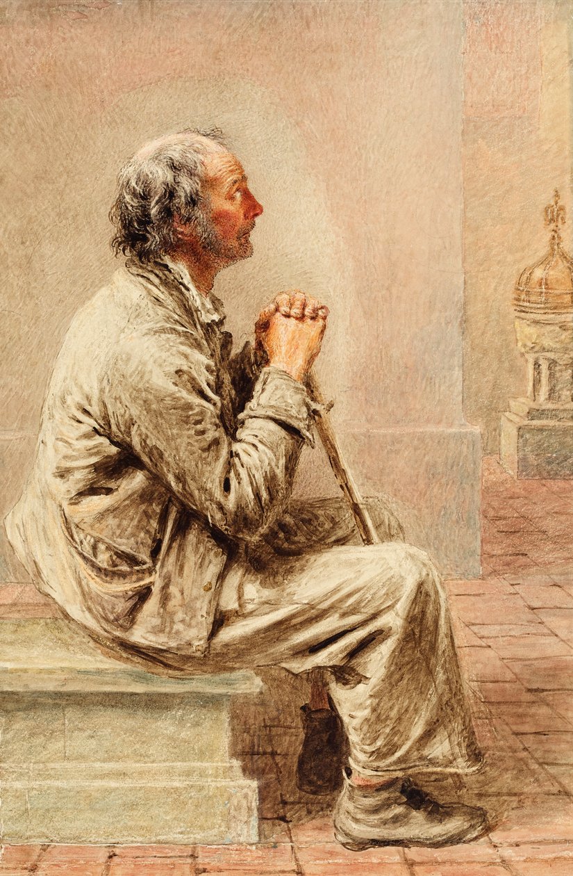 Rustic Devotion, noin 1840 tekijältä William Henry Hunt