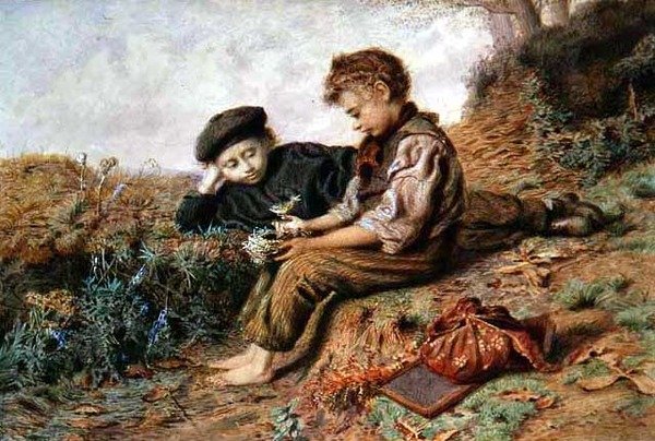 Koulupojat, joilla on varastettu pesä tekijältä William Henry Hunt