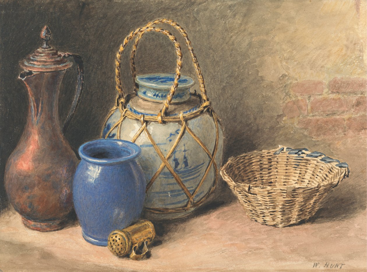 Asetelma inkivääripurkin kanssa tekijältä William Henry Hunt