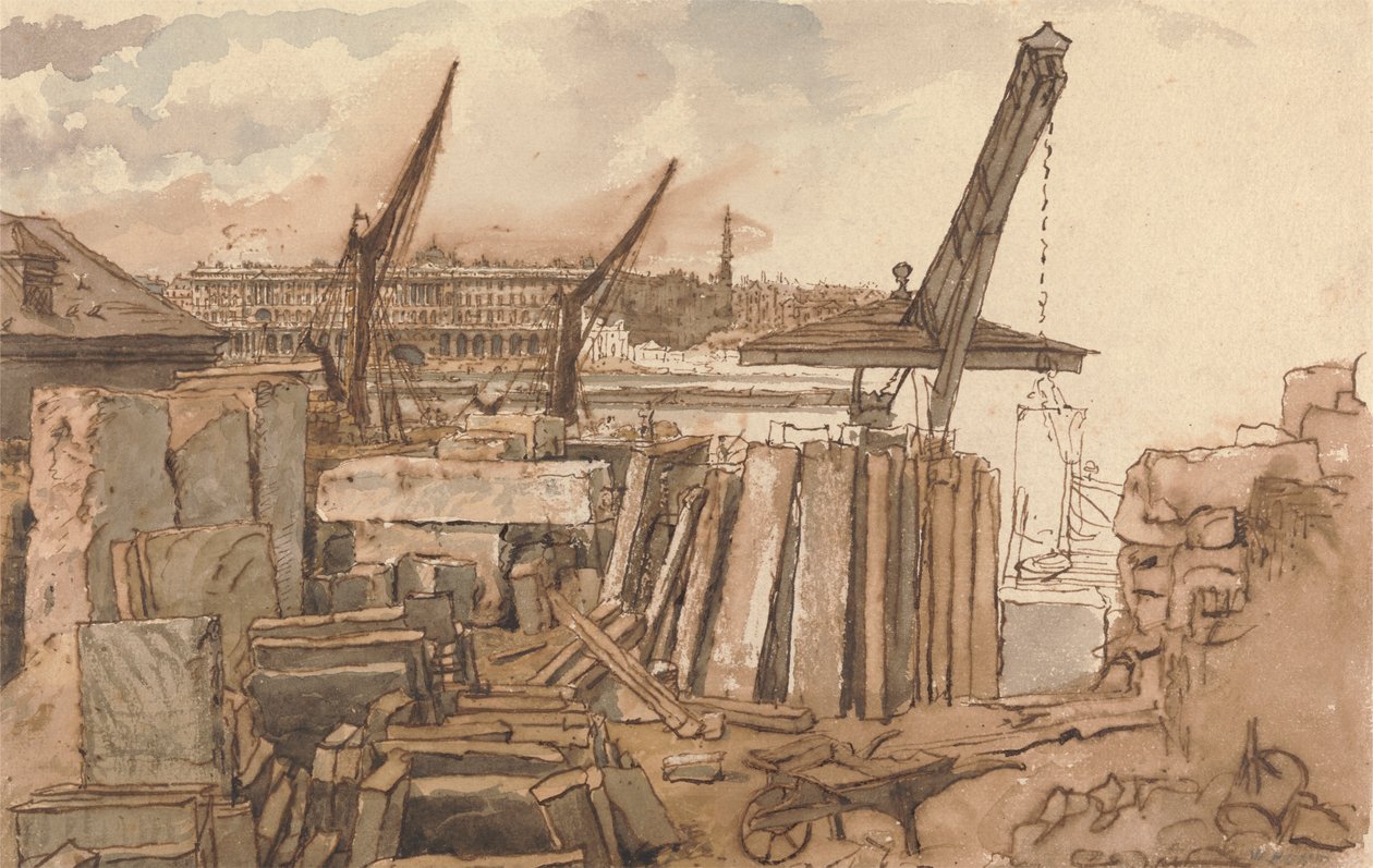 Waterloon sillan rakentaminen tekijältä William Henry Hunt