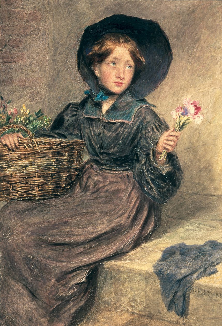 Kukkatyttö tekijältä William Henry Hunt