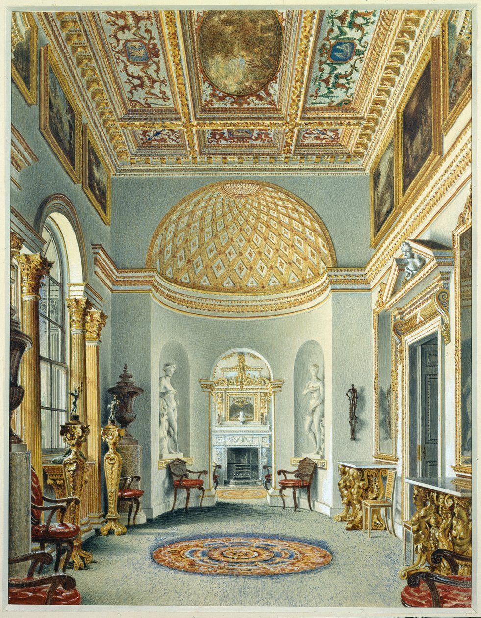 Galleria, Chiswick House (akvarelli paperille) tekijältä William Henry Hunt