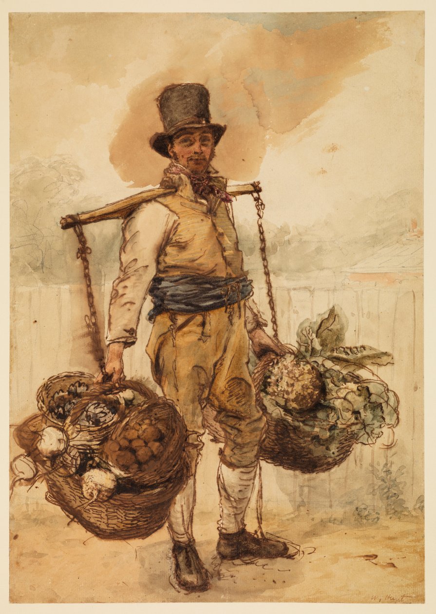 Puutarhuri, n. 1825 tekijältä William Henry Hunt