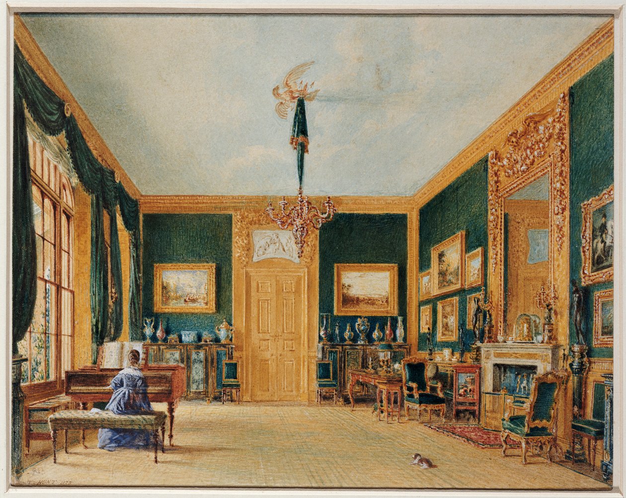 Essexin jaarlin vihreä sali Cassioburyssa, 1823 tekijältä William Henry Hunt