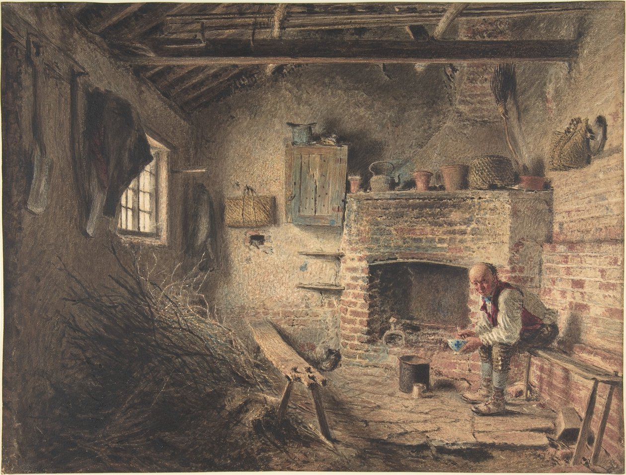 Puunhakkaajan aamiainen (Risunkerääjän ateria) tekijältä William Henry Hunt
