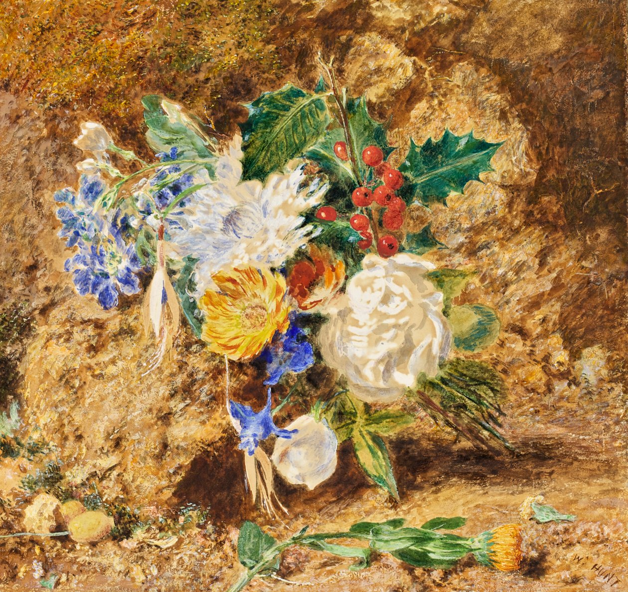Talvikukat, n. 1850 tekijältä William Henry Hunt
