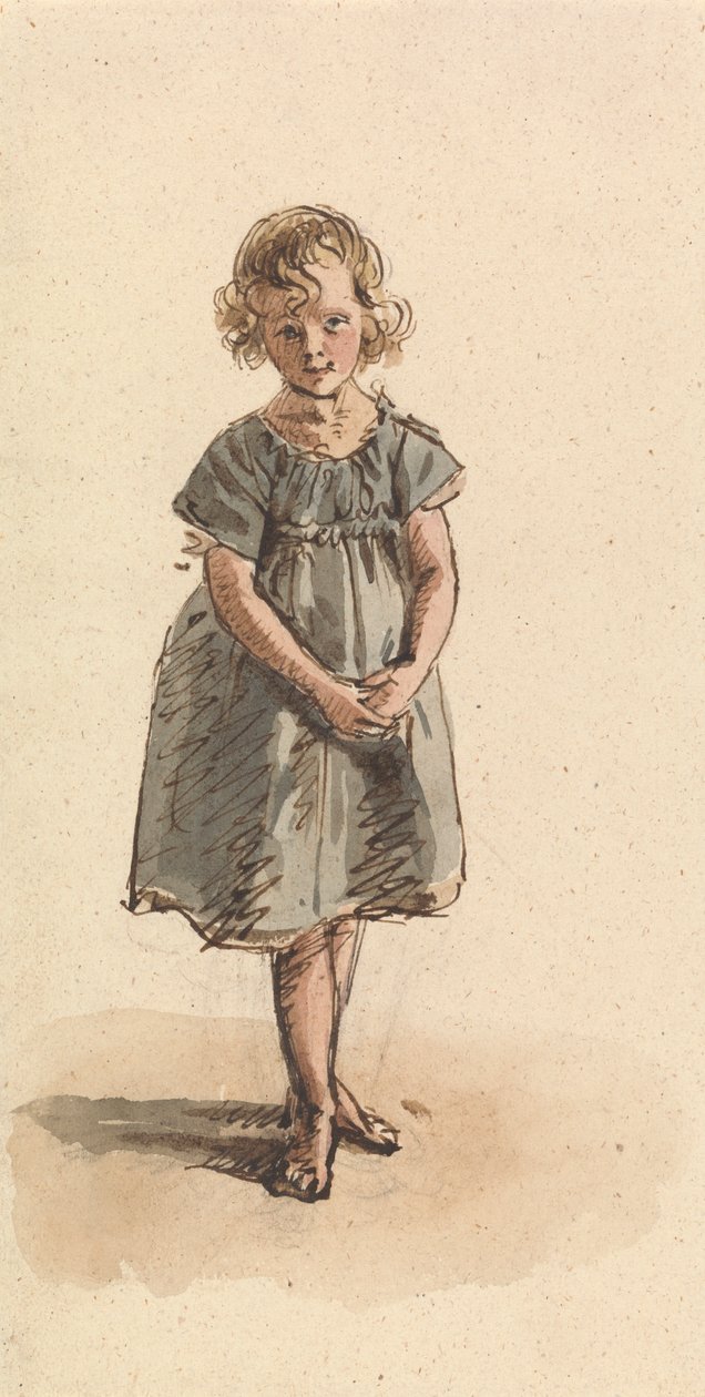 Nuori tyttö seisoo paljain jaloin tekijältä William Henry Hunt
