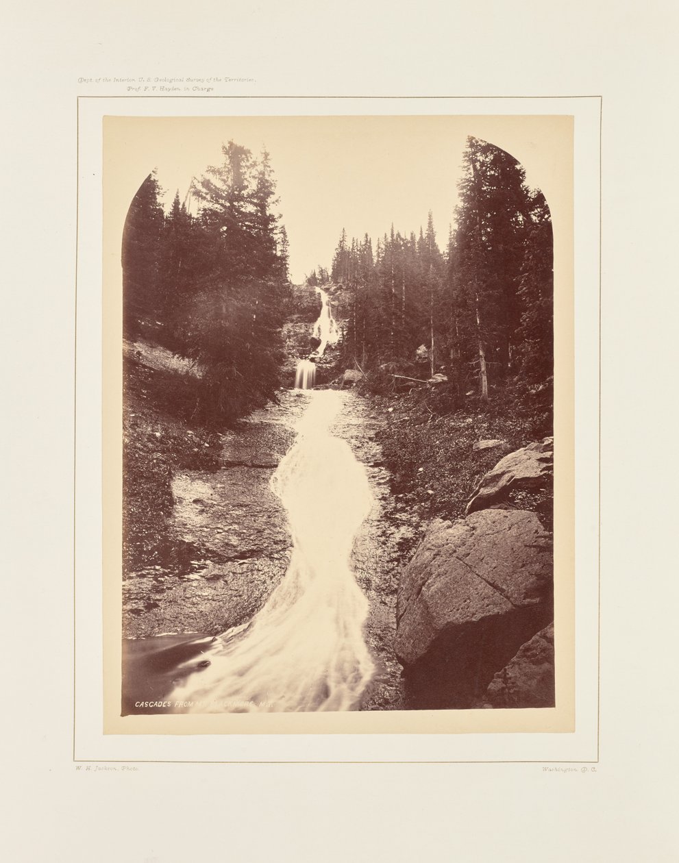 Vesiputous Mount Blackmorella tekijältä William Henry Jackson