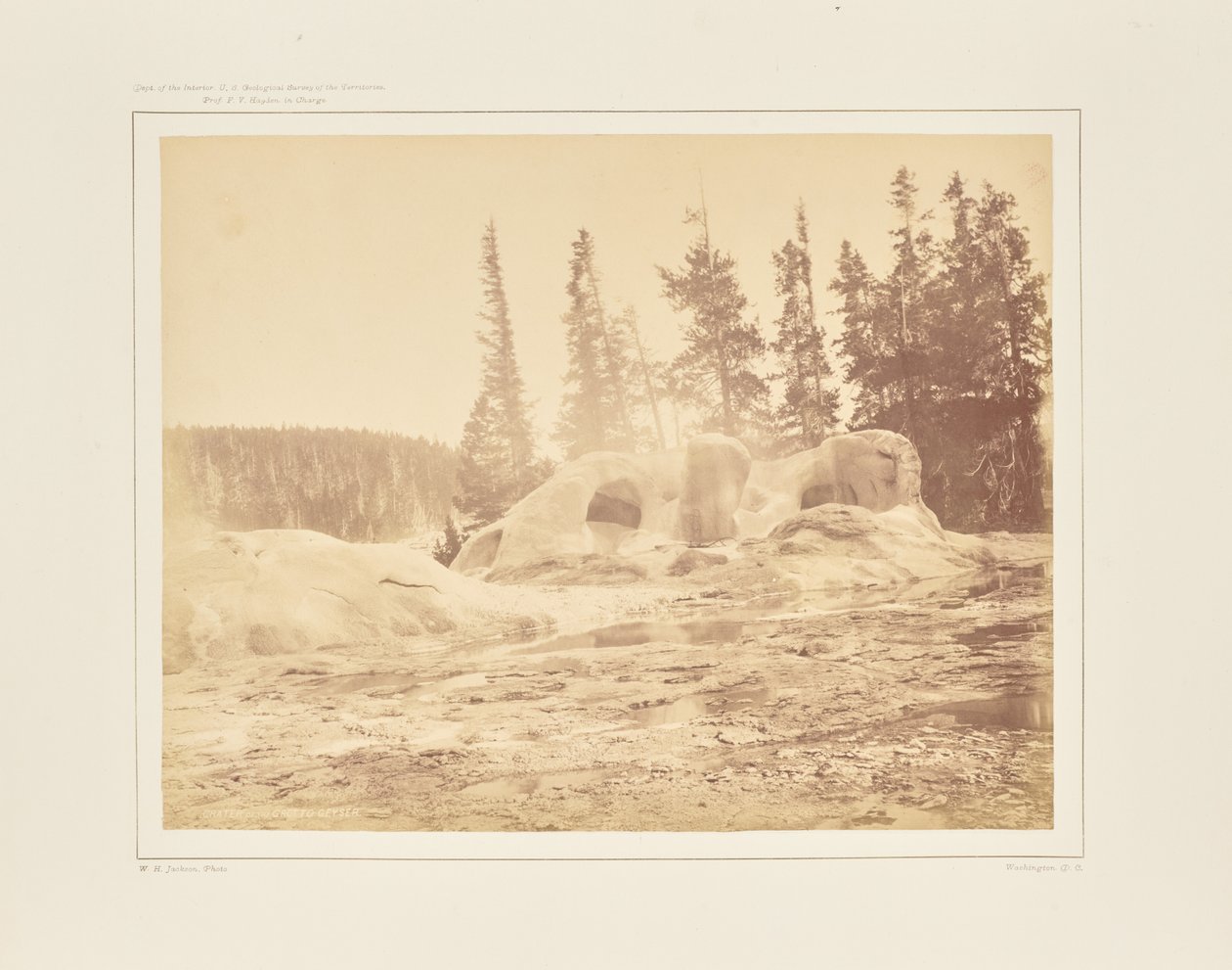 Grotto Geysirin kraatteri tekijältä William Henry Jackson