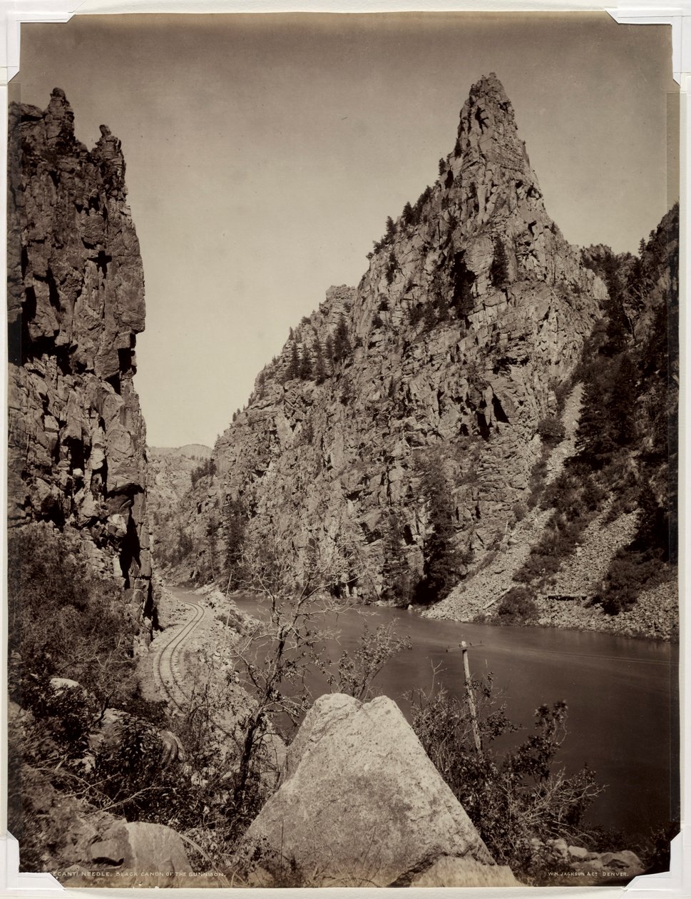 Currecanti Needle, Black Cañon of the Gunnison, ennen vuotta 1880. tekijältä William Henry Jackson