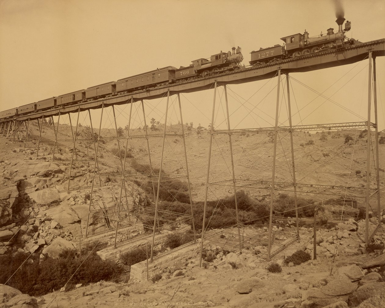 Dale Creekin silta, Union Pacific Railway tekijältä William Henry Jackson