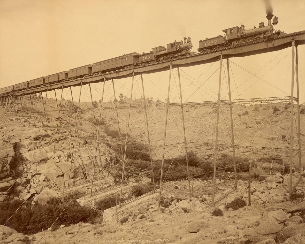 Jacksonin kirjoittama Dale Creek Bridge, Wyoming tekijältä William Henry Jackson