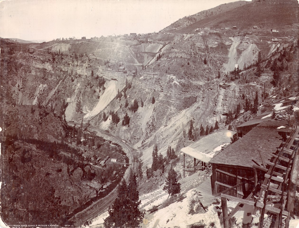 Gilman and Eagle River Canyon, n. 1880-1890 tekijältä William Henry Jackson