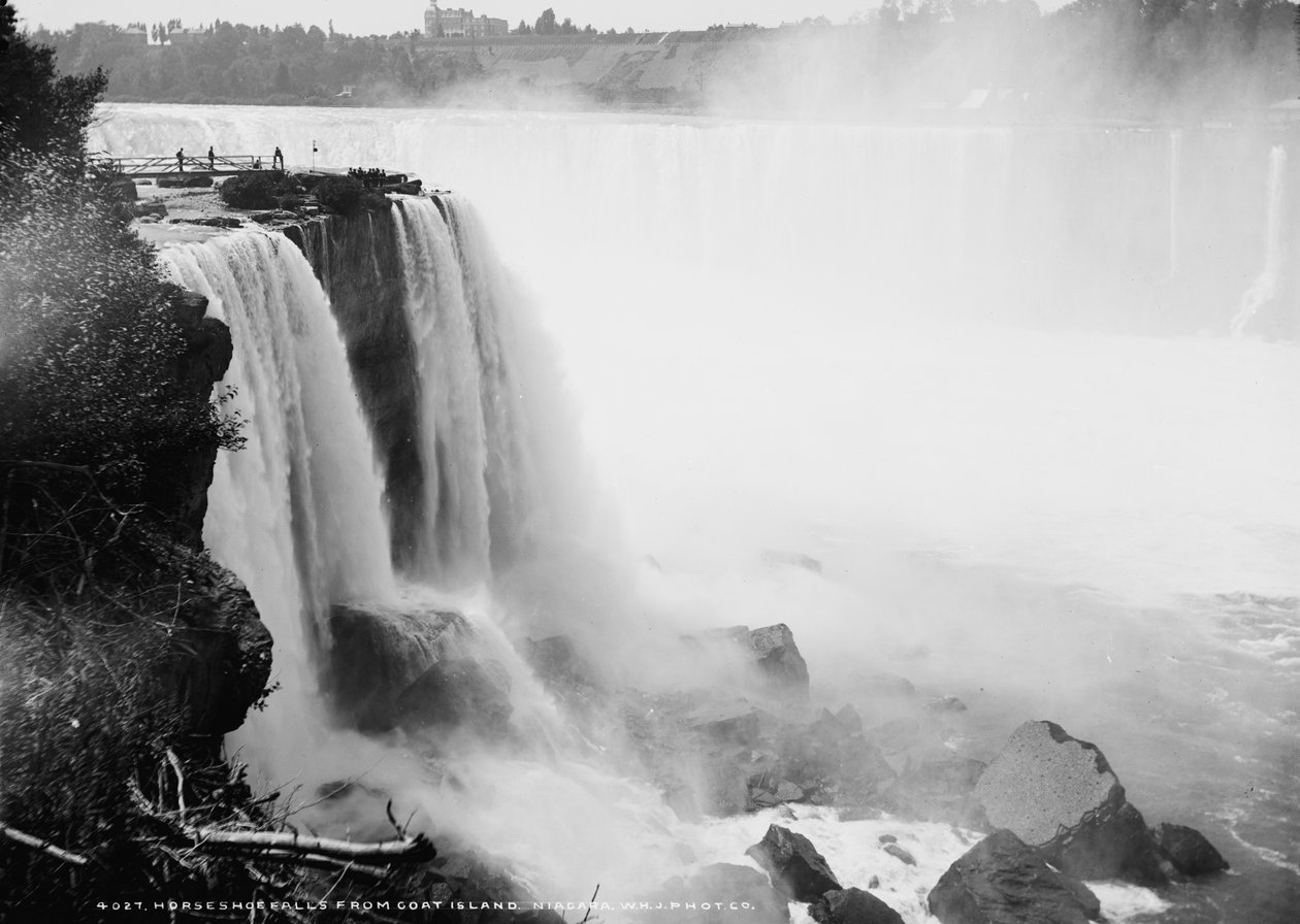 Horseshoe Falls Goat Islandilta, Niagara, n. 1880-1897 tekijältä William Henry Jackson