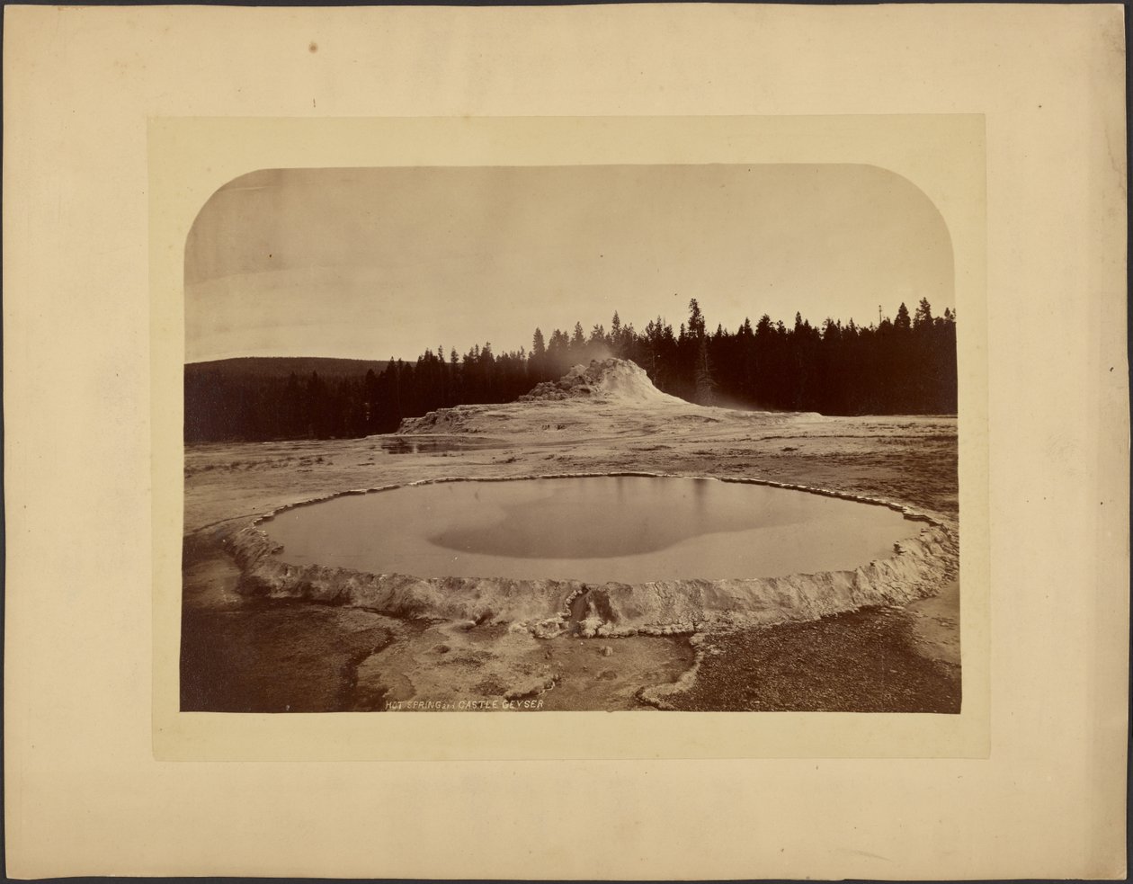 Kuumat lähteet ja Castle-geysir tekijältä William Henry Jackson