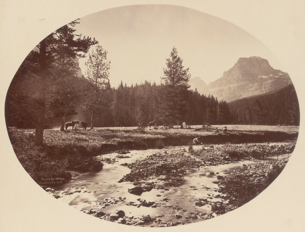 Palace Butte Park, Gallatin Mountains, Montana Territory tekijältä William Henry Jackson