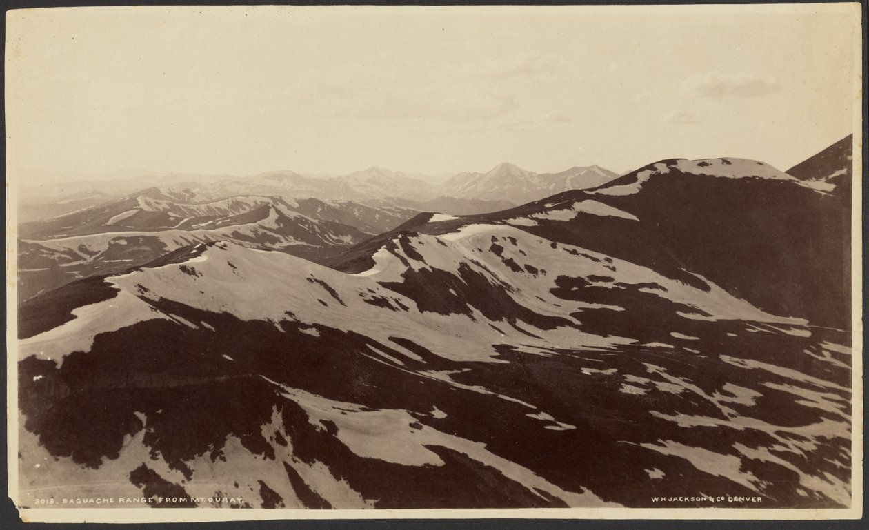 Saguachevuoristo Mount Ouraylta nähtynä tekijältä William Henry Jackson