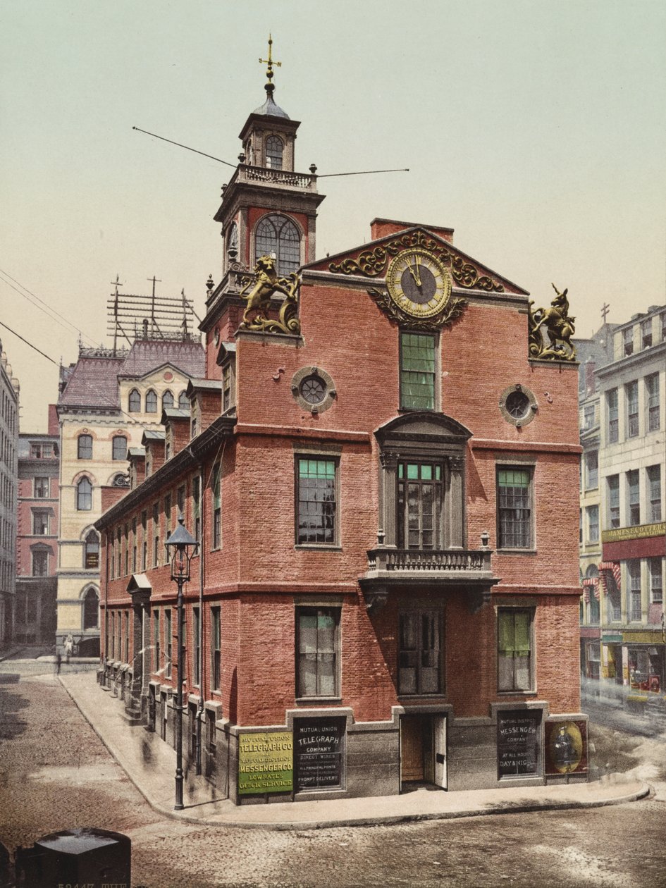 Old State House, Boston, Massachusetts, n. 1900 (photochrom) tekijältä William Henry Jackson