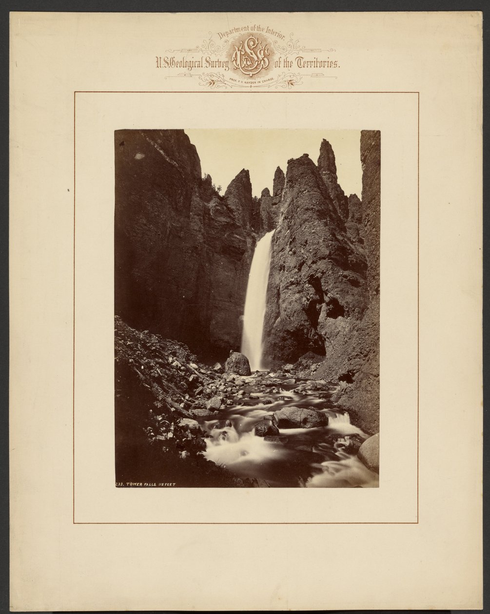 Tower Falls, 115 jalkaa tekijältä William Henry Jackson