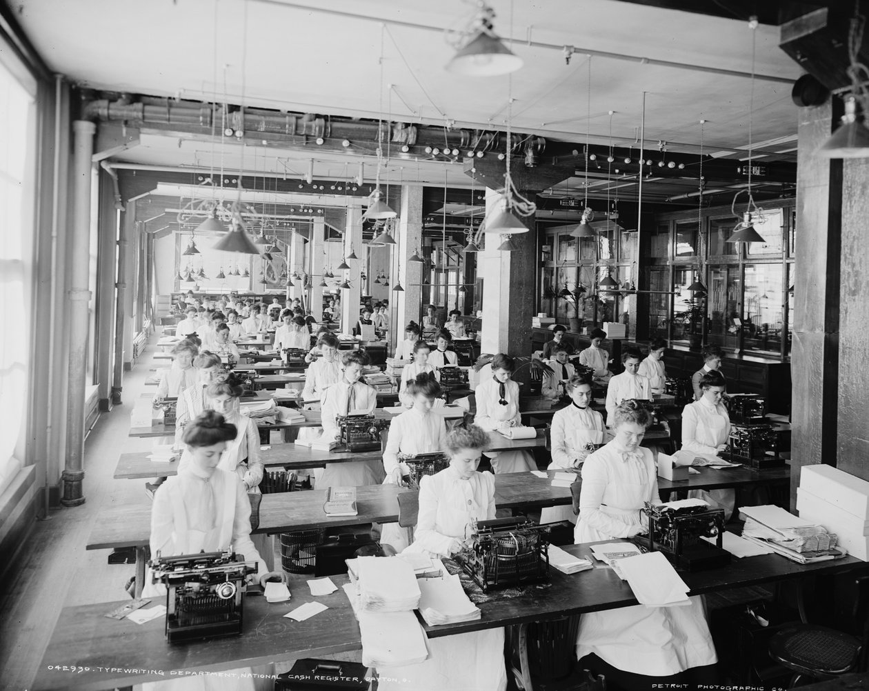 Kirjoituskoneosasto, National Cash Register, Dayton, Ohio, 1902 tekijältä William Henry Jackson