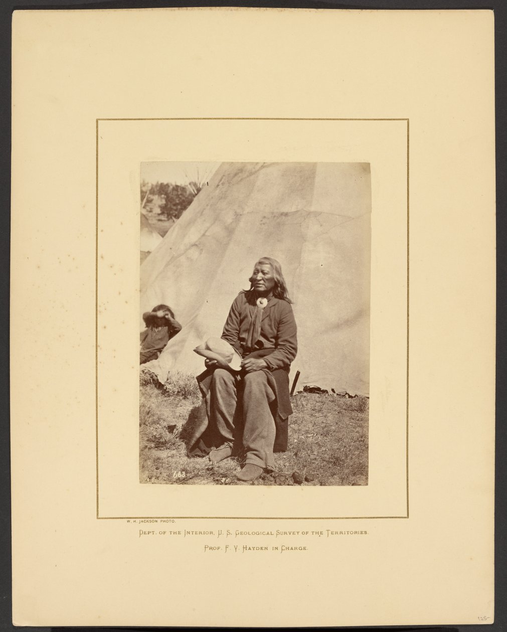 [Washakie tai ampuu puhvelin juosten, shoshonet, Wind River Mountains, Wyoming] tekijältä William Henry Jackson