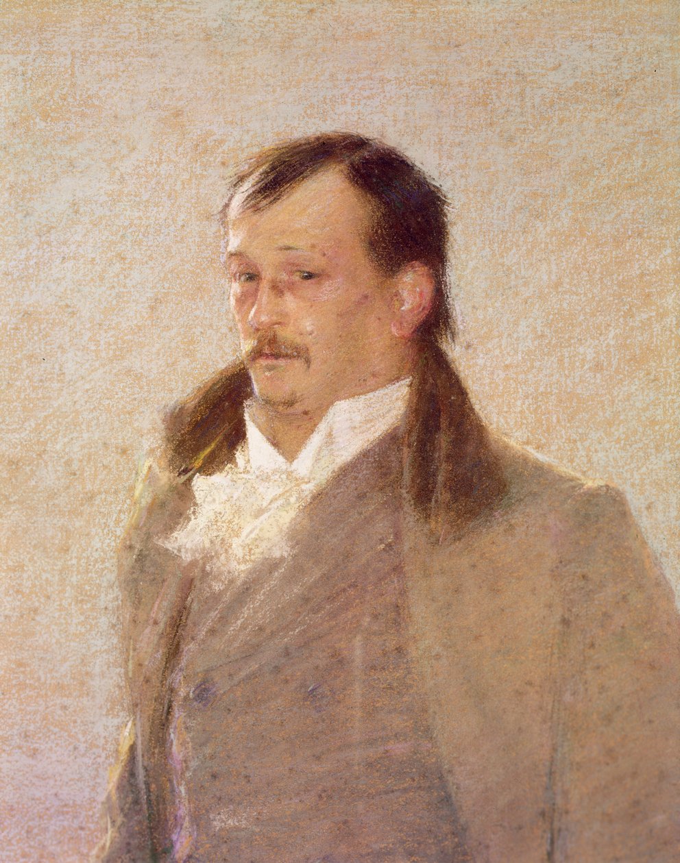 Georges Courtelinen muotokuva (öljy kankaalle0 (418481:n yksityiskohta) tekijältä William Henry Lake Price