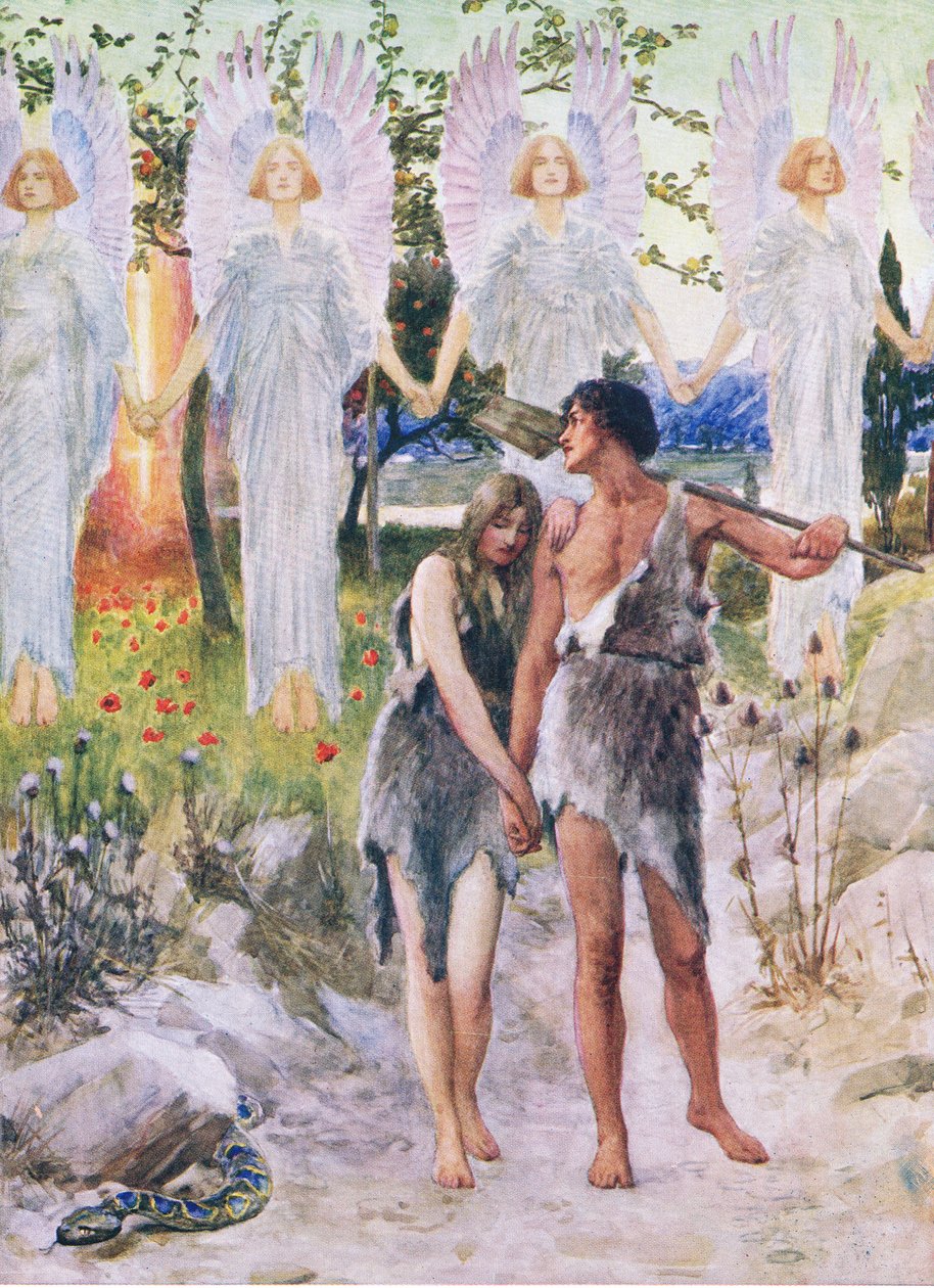 Aluksi Thomas Nelsonin julkaisemasta Raamatun kuvakirjasta, n. 1950 tekijältä William Henry Margetson
