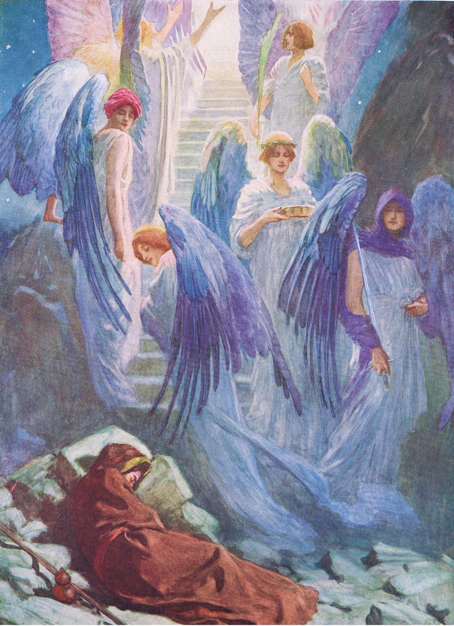 Jacobsin unelma, Thomas Nelsonin julkaisemasta Raamatun kuvakirjasta, n. 1950 tekijältä William Henry Margetson