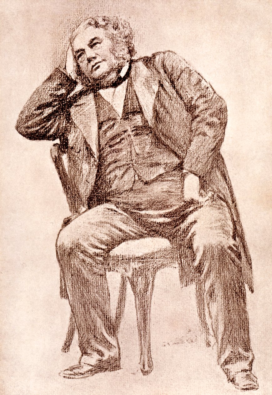 Mark Lemon, 1800-luvun Punch-lehden toimittaja, 1909. tekijältä William Henry Margetson