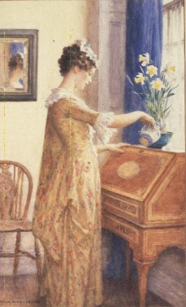 Narsissien kastelu tekijältä William Henry Margetson
